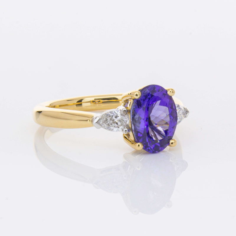 18ct Yellow Gold 1.75ct Tanzanite & Diamond Ayla Ring-Ring-Walker & Hall