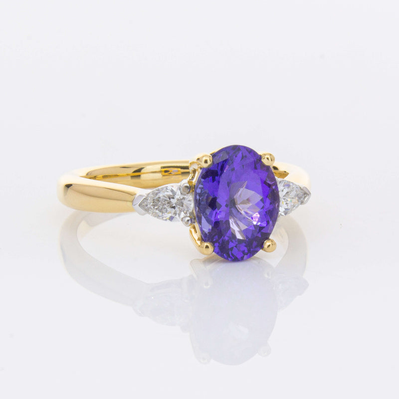 18ct Yellow Gold 1.75ct Tanzanite & Diamond Ayla Ring-Ring-Walker & Hall
