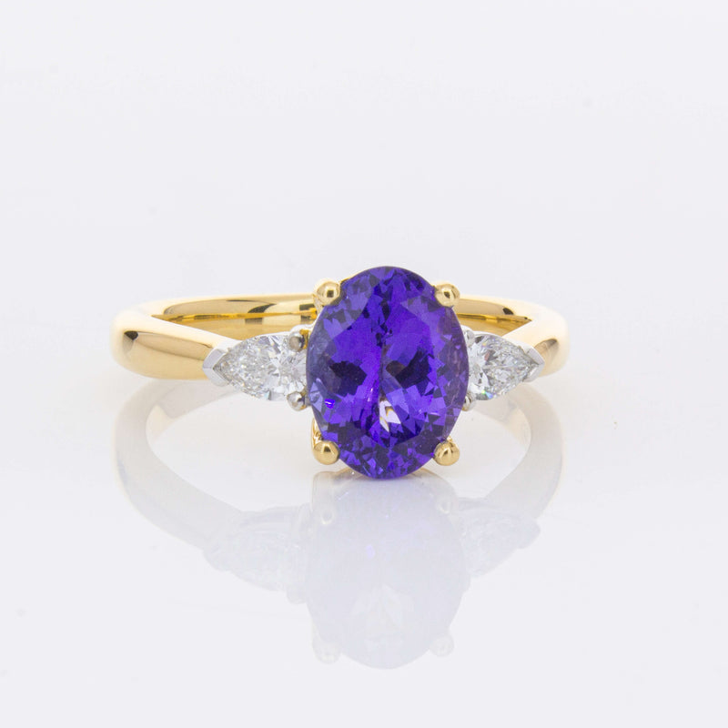 18ct Yellow Gold 1.75ct Tanzanite & Diamond Ayla Ring-Ring-Walker & Hall