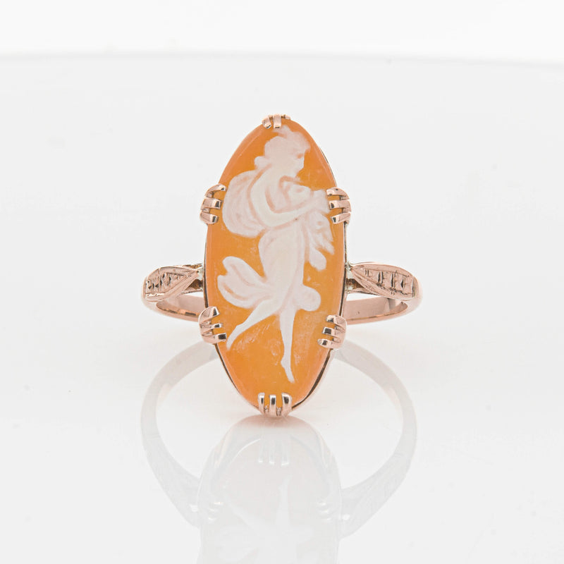 Vintage 9ct Rose Gold Cameo Ring-Ring-Walker & Hall