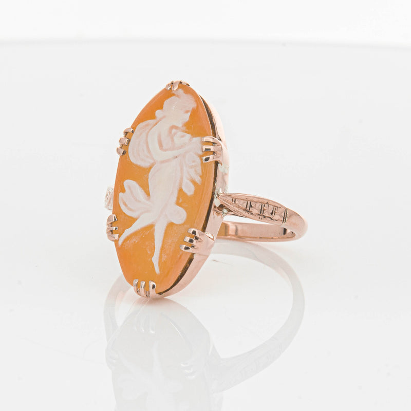 Vintage 9ct Rose Gold Cameo Ring-Ring-Walker & Hall