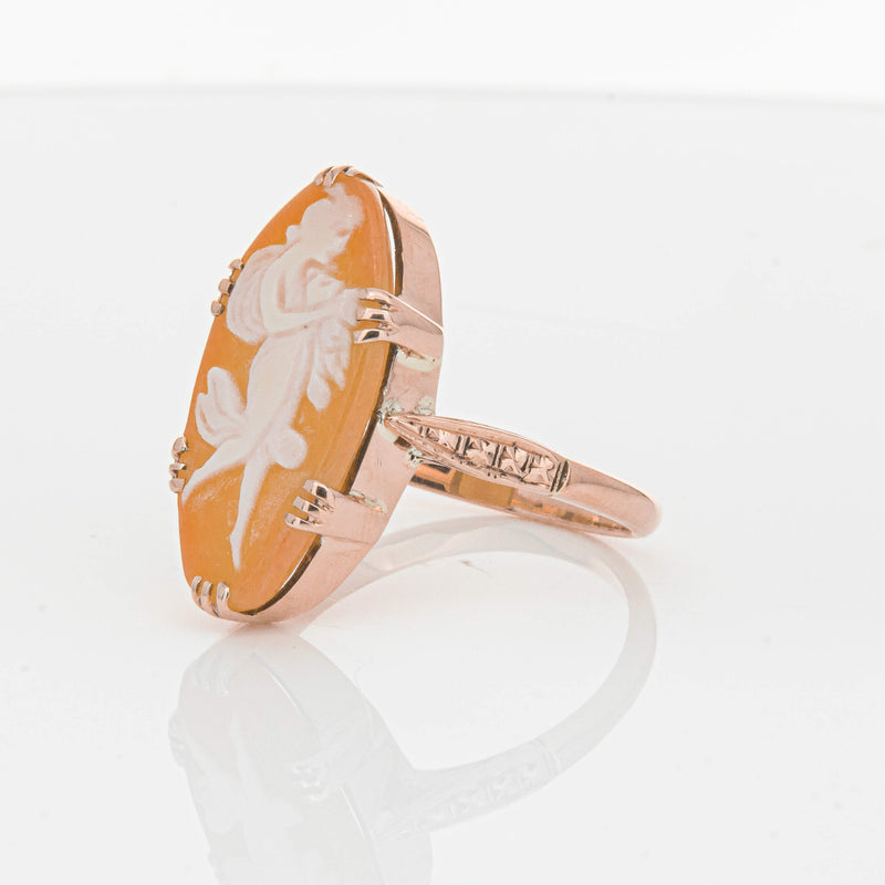Vintage 9ct Rose Gold Cameo Ring-Ring-Walker & Hall