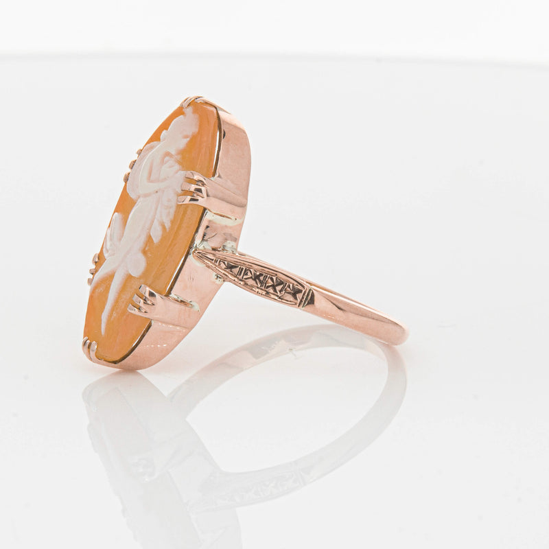 Vintage 9ct Rose Gold Cameo Ring-Ring-Walker & Hall