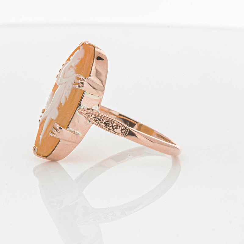 Vintage 9ct Rose Gold Cameo Ring-Ring-Walker & Hall