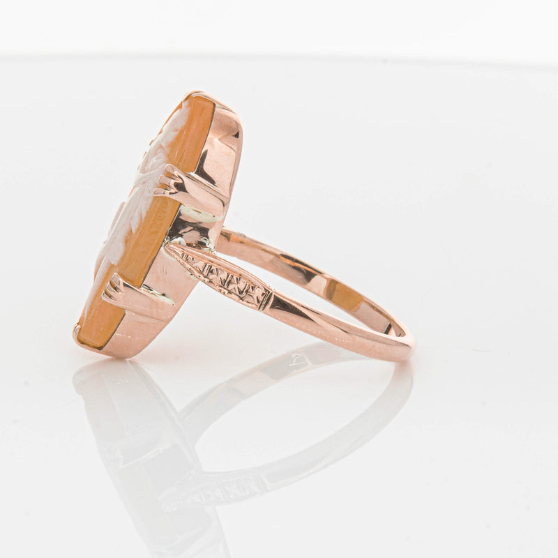 Vintage 9ct Rose Gold Cameo Ring-Ring-Walker & Hall