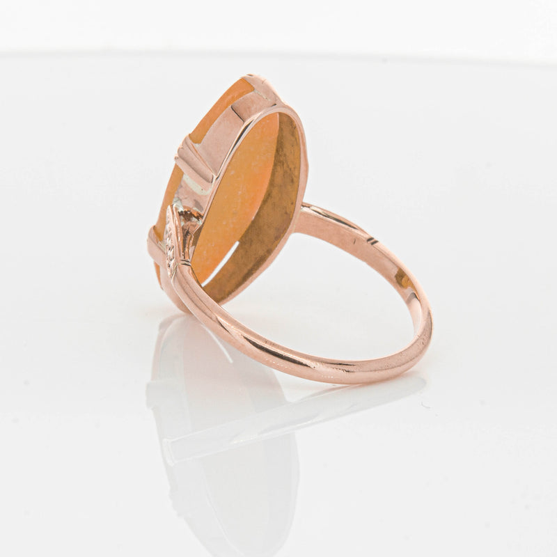 Vintage 9ct Rose Gold Cameo Ring-Ring-Walker & Hall