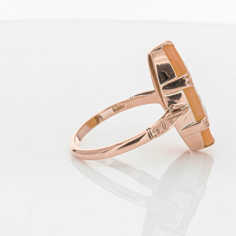 Vintage 9ct Rose Gold Cameo Ring-Ring-Walker & Hall