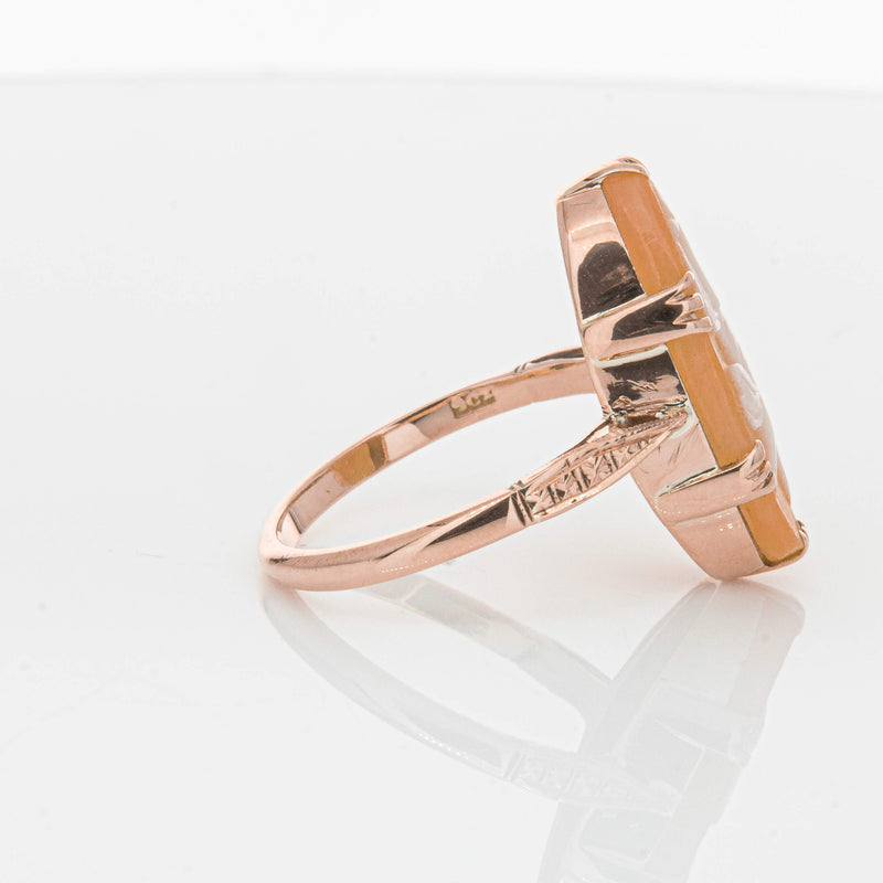 Vintage 9ct Rose Gold Cameo Ring-Ring-Walker & Hall