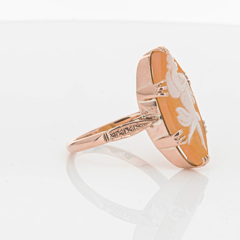 Vintage 9ct Rose Gold Cameo Ring-Ring-Walker & Hall