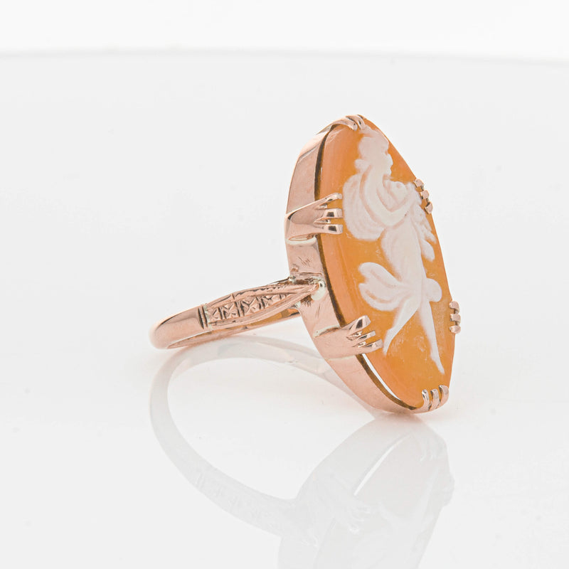 Vintage 9ct Rose Gold Cameo Ring-Ring-Walker & Hall