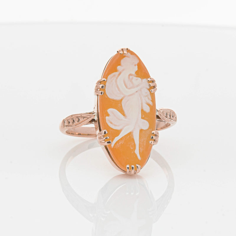 Vintage 9ct Rose Gold Cameo Ring-Ring-Walker & Hall
