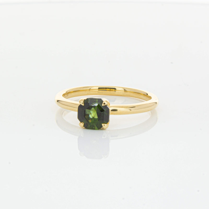 18ct Yellow Gold 1.02ct Green Tourmaline Mini Octavia Ring-Ring-Walker & Hall