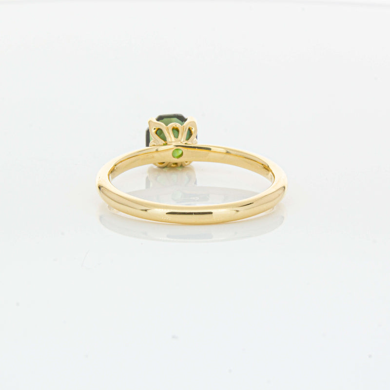 18ct Yellow Gold 1.02ct Green Tourmaline Mini Octavia Ring-Ring-Walker & Hall