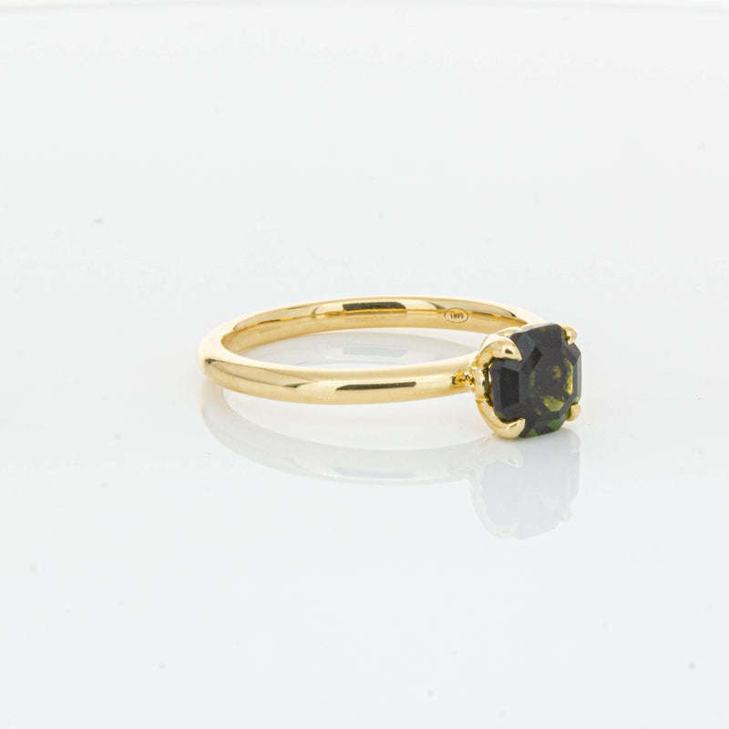 18ct Yellow Gold 1.02ct Green Tourmaline Mini Octavia Ring-Ring-Walker & Hall