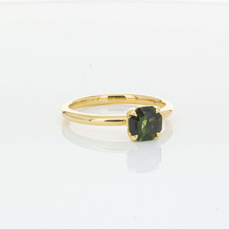 18ct Yellow Gold 1.02ct Green Tourmaline Mini Octavia Ring-Ring-Walker & Hall