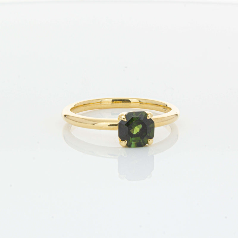 18ct Yellow Gold 1.02ct Green Tourmaline Mini Octavia Ring-Ring-Walker & Hall