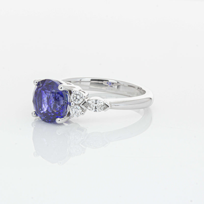 18ct White Gold 3.03ct Sapphire & Diamond Oriana Ring-Ring-Walker & Hall