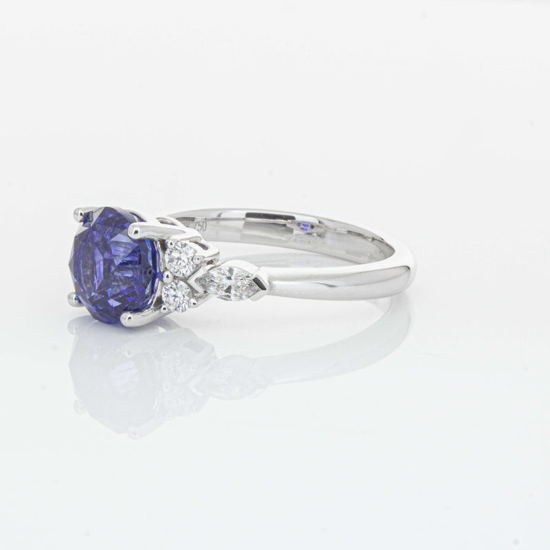 18ct White Gold 3.03ct Sapphire & Diamond Oriana Ring-Ring-Walker & Hall