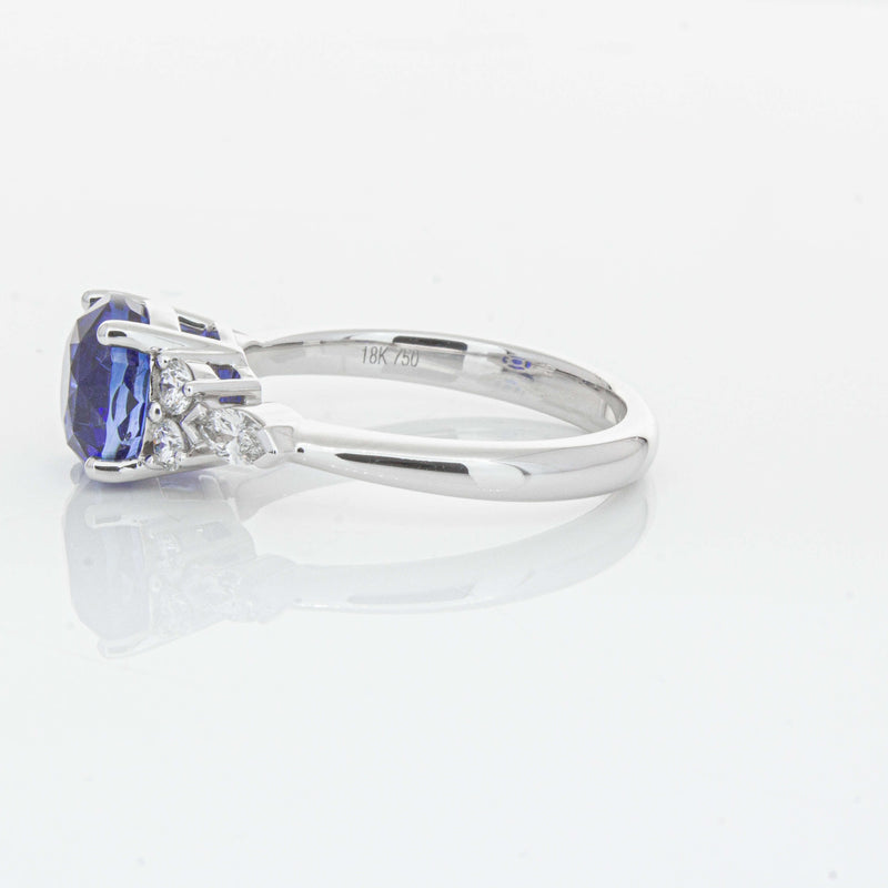 18ct White Gold 3.03ct Sapphire & Diamond Oriana Ring-Ring-Walker & Hall
