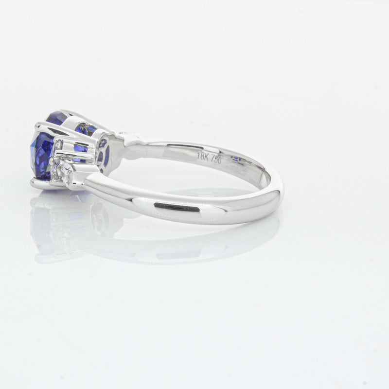 18ct White Gold 3.03ct Sapphire & Diamond Oriana Ring-Ring-Walker & Hall