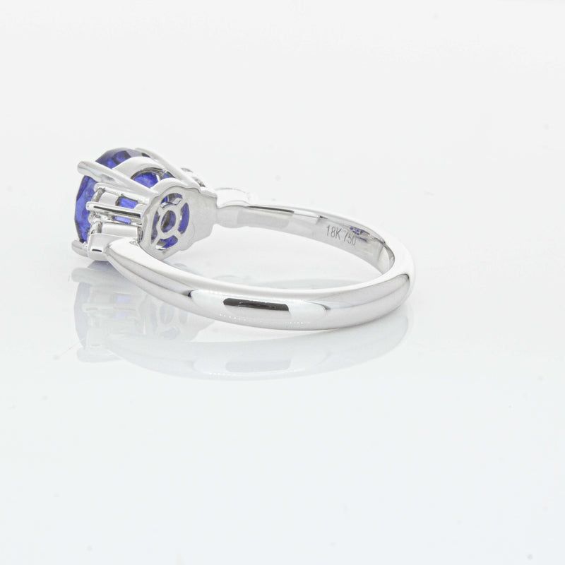 18ct White Gold 3.03ct Sapphire & Diamond Oriana Ring-Ring-Walker & Hall