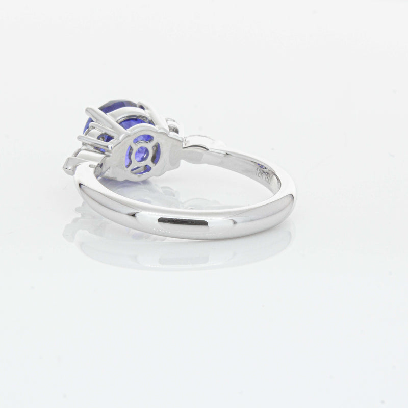 18ct White Gold 3.03ct Sapphire & Diamond Oriana Ring-Ring-Walker & Hall