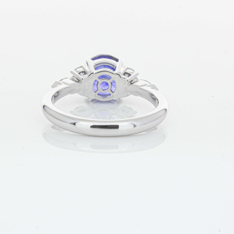 18ct White Gold 3.03ct Sapphire & Diamond Oriana Ring-Ring-Walker & Hall