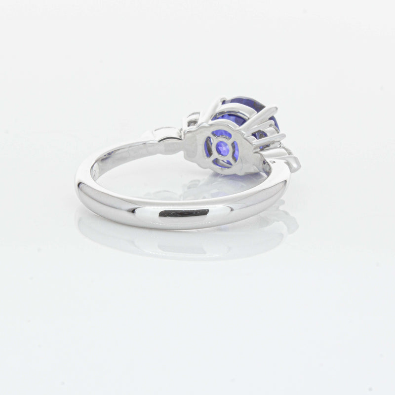 18ct White Gold 3.03ct Sapphire & Diamond Oriana Ring-Ring-Walker & Hall