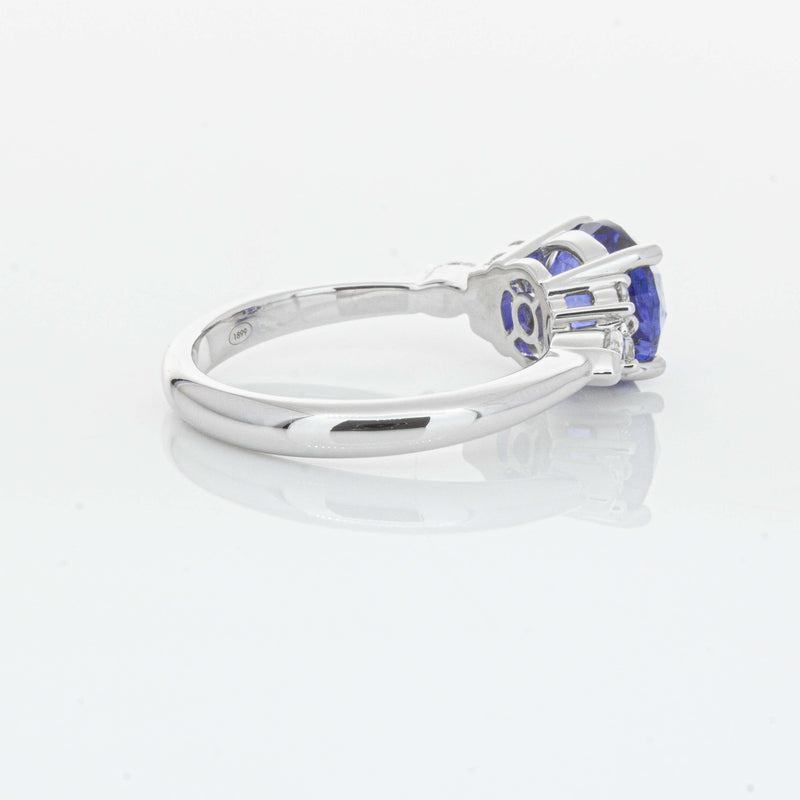 18ct White Gold 3.03ct Sapphire & Diamond Oriana Ring-Ring-Walker & Hall