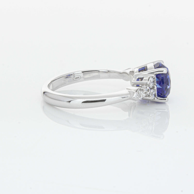 18ct White Gold 3.03ct Sapphire & Diamond Oriana Ring-Ring-Walker & Hall