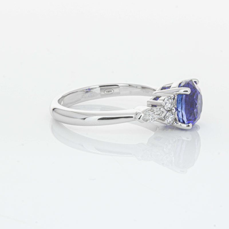 18ct White Gold 3.03ct Sapphire & Diamond Oriana Ring-Ring-Walker & Hall