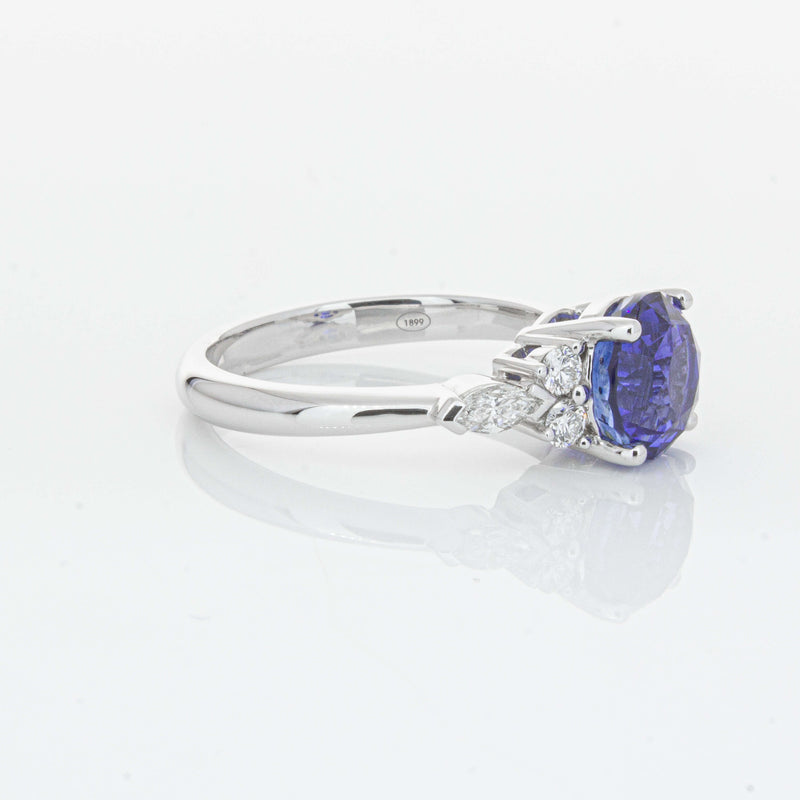 18ct White Gold 3.03ct Sapphire & Diamond Oriana Ring-Ring-Walker & Hall