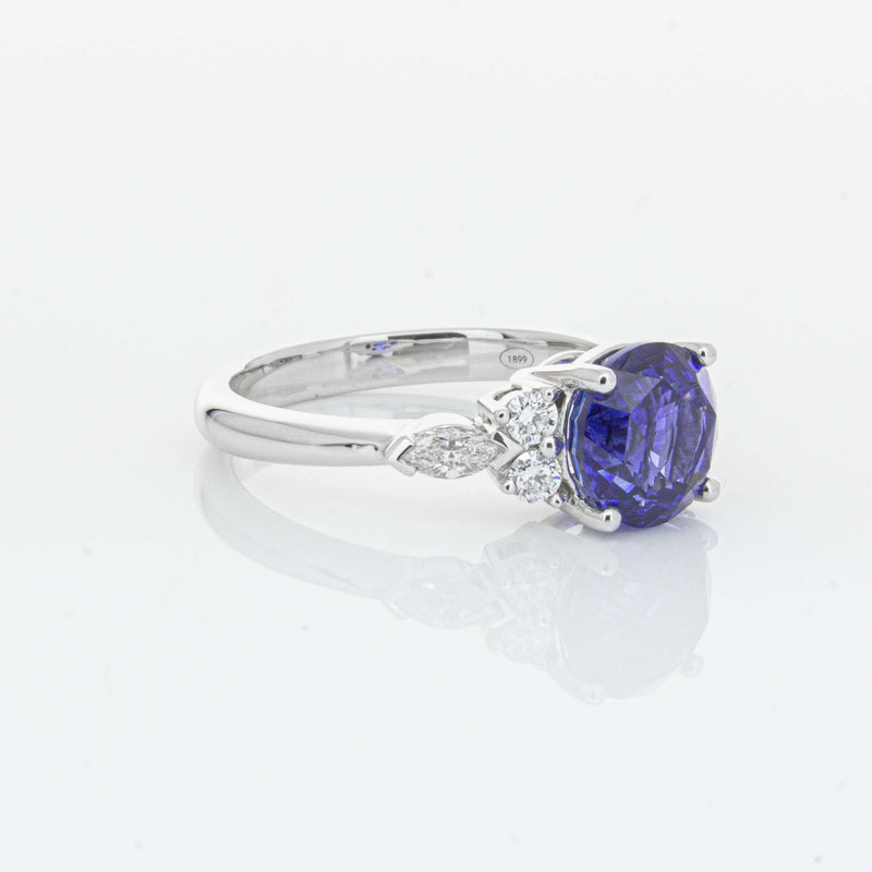 18ct White Gold 3.03ct Sapphire & Diamond Oriana Ring-Ring-Walker & Hall