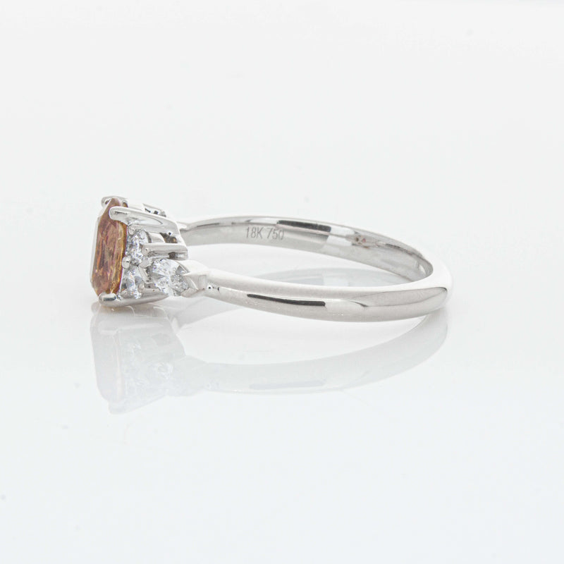 18ct White Gold 1.06ct Pink Sapphire & Diamond Oriana Ring-Ring-Walker & Hall