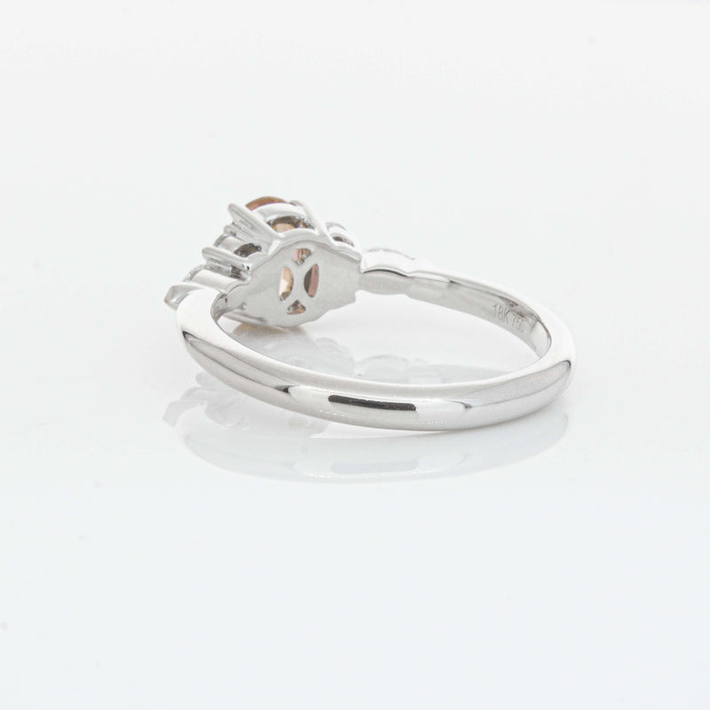 18ct White Gold 1.06ct Pink Sapphire & Diamond Oriana Ring-Ring-Walker & Hall