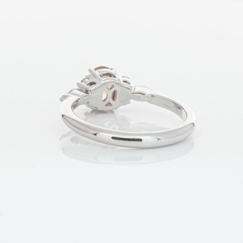 18ct White Gold 1.06ct Pink Sapphire & Diamond Oriana Ring-Ring-Walker & Hall