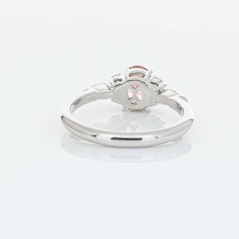 18ct White Gold 1.06ct Pink Sapphire & Diamond Oriana Ring-Ring-Walker & Hall