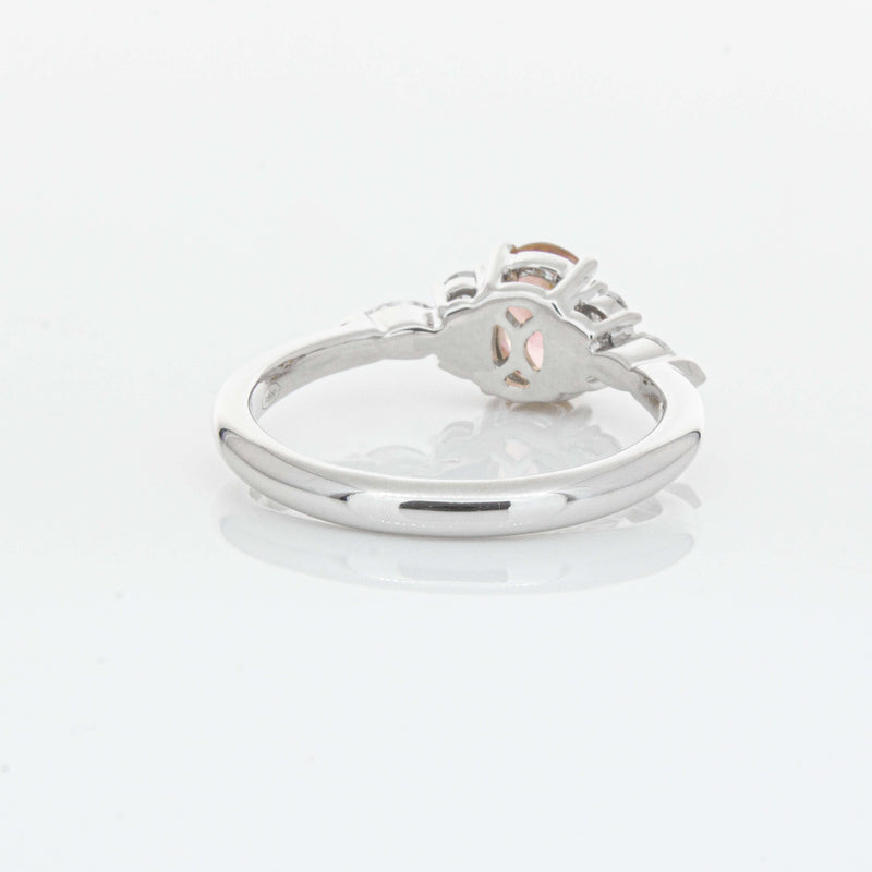 18ct White Gold 1.06ct Pink Sapphire & Diamond Oriana Ring-Ring-Walker & Hall