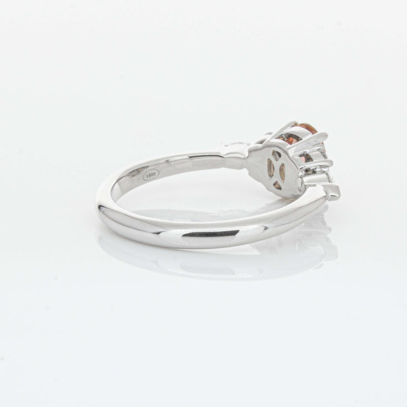 18ct White Gold 1.06ct Pink Sapphire & Diamond Oriana Ring-Ring-Walker & Hall