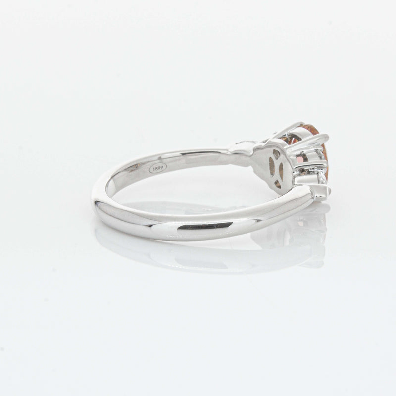 18ct White Gold 1.06ct Pink Sapphire & Diamond Oriana Ring-Ring-Walker & Hall