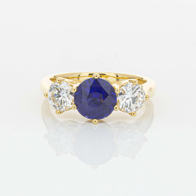 18ct Yellow Gold 2.04ct Sapphire & Diamond Coronado Ring-Ring-Walker & Hall