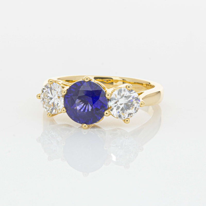18ct Yellow Gold 2.04ct Sapphire & Diamond Coronado Ring-Ring-Walker & Hall