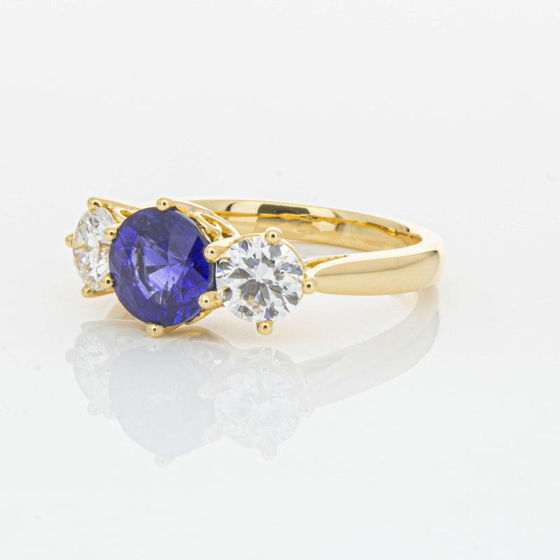 18ct Yellow Gold 2.04ct Sapphire & Diamond Coronado Ring-Ring-Walker & Hall