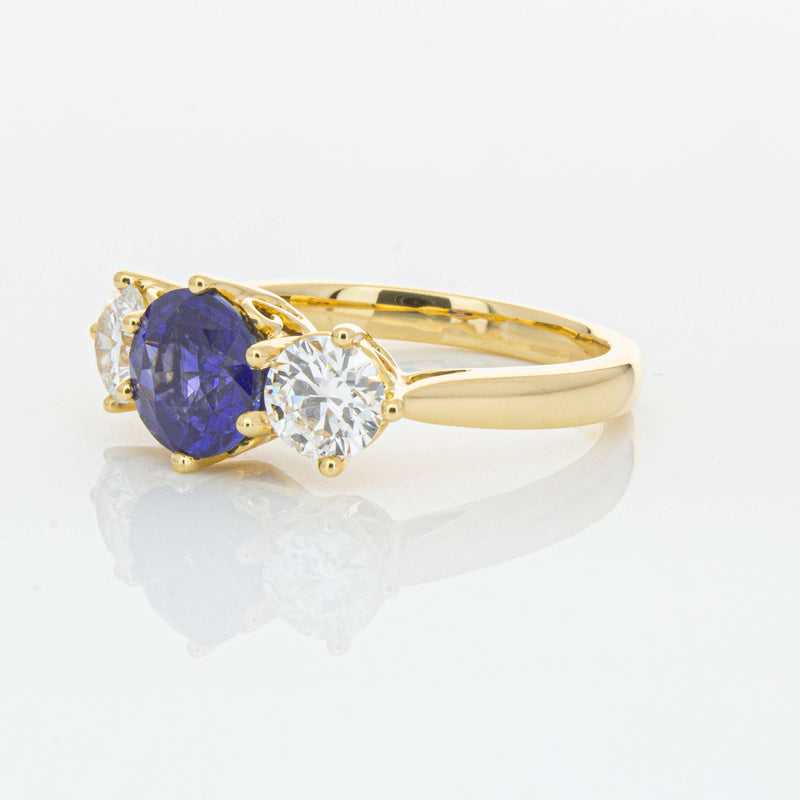 18ct Yellow Gold 2.04ct Sapphire & Diamond Coronado Ring-Ring-Walker & Hall
