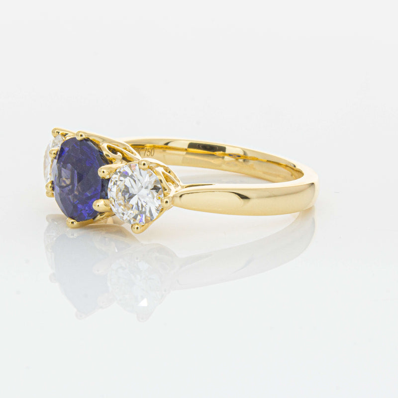 18ct Yellow Gold 2.04ct Sapphire & Diamond Coronado Ring-Ring-Walker & Hall
