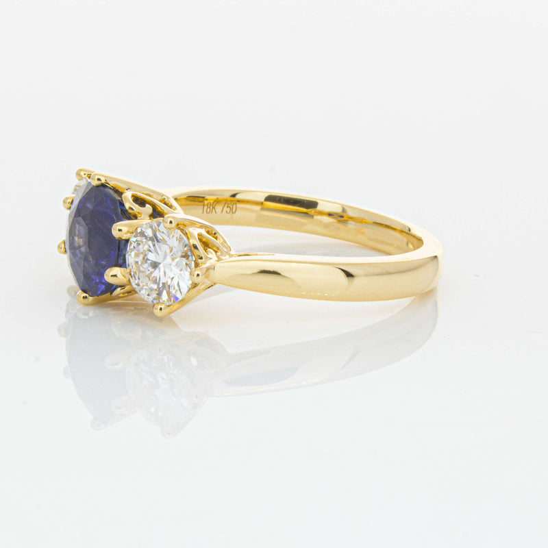 18ct Yellow Gold 2.04ct Sapphire & Diamond Coronado Ring-Ring-Walker & Hall