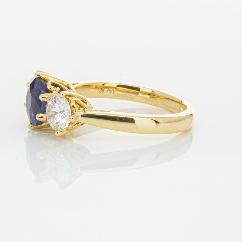 18ct Yellow Gold 2.04ct Sapphire & Diamond Coronado Ring-Ring-Walker & Hall
