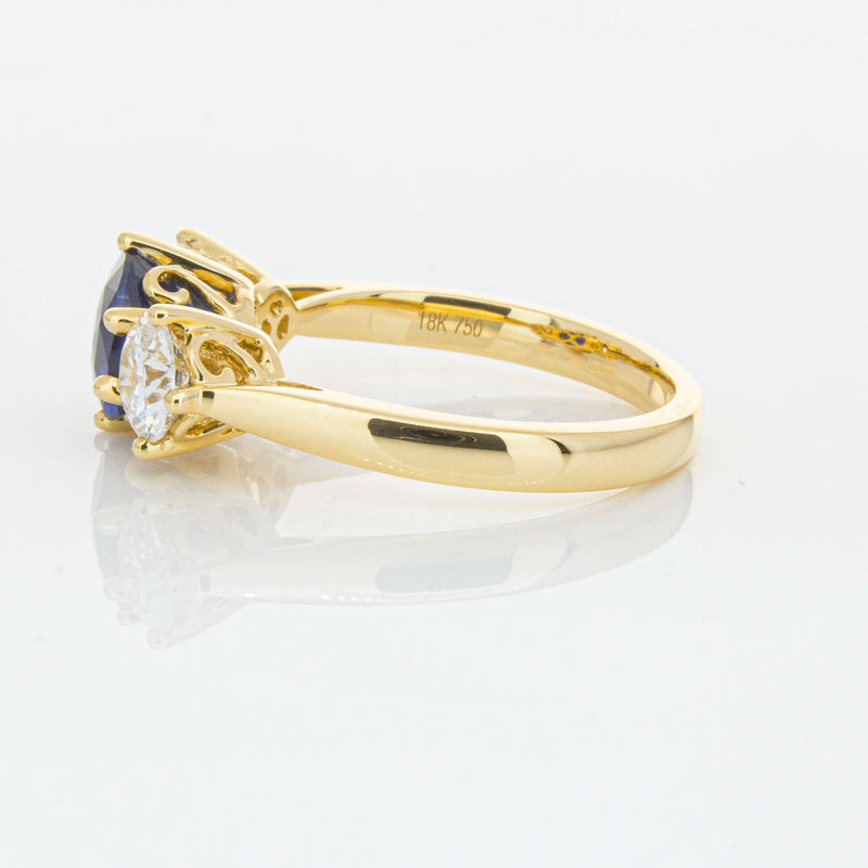 18ct Yellow Gold 2.04ct Sapphire & Diamond Coronado Ring-Ring-Walker & Hall