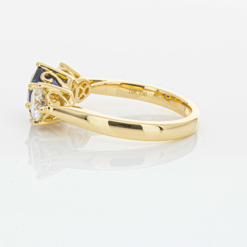 18ct Yellow Gold 2.04ct Sapphire & Diamond Coronado Ring-Ring-Walker & Hall