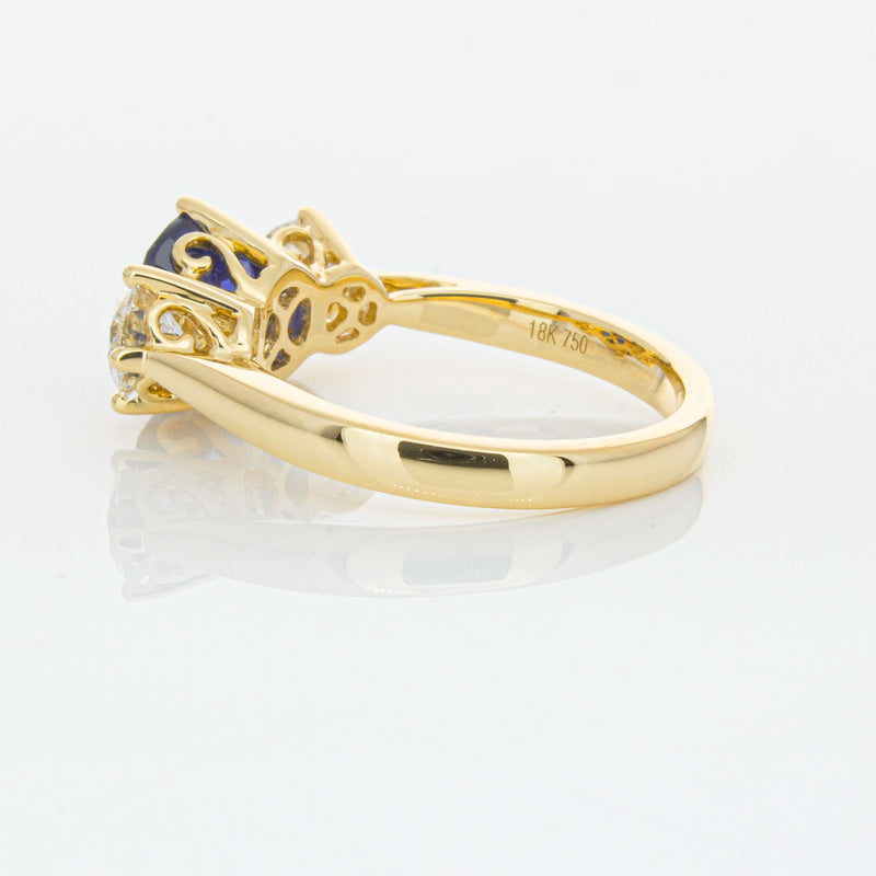 18ct Yellow Gold 2.04ct Sapphire & Diamond Coronado Ring-Ring-Walker & Hall